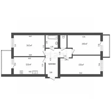 3-к кв. Вологодская область, Вологда Окружное ш., 32 (73.5 м)