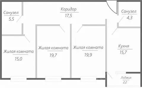 3-к кв. Самарская область, Тольятти ул. Фрунзе, 2В (99.8 м)