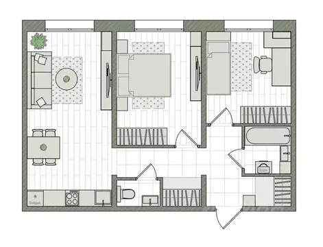 3-к кв. Кировская область, Киров бул. Прибрежный, 6 (59.6 м)