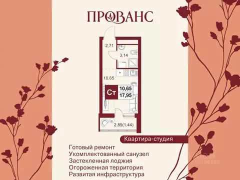 1-к кв. Пензенская область, Пенза Тепличный мкр, Прованс жилой ...
