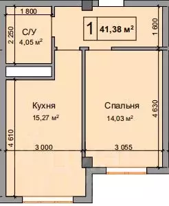 1-к кв. Кабардино-Балкария, Нальчик ул. Мусова (41.38 м)