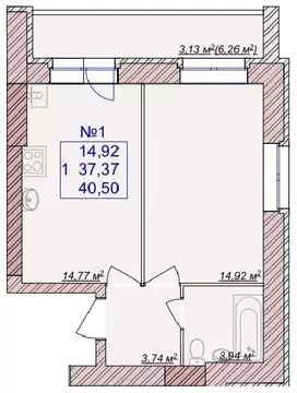 1-к кв. Ярославская область, Ярославский муниципальный округ, пос. ...