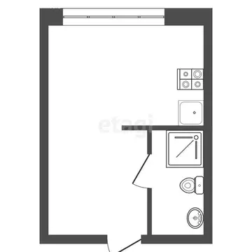 Квартира-студия: Вологда, улица Горького, 97 (13.1 м)