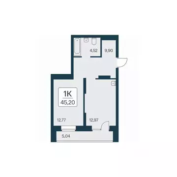 1-к кв. Новосибирская область, Новосибирск Игарская ул., 19/4 (45.2 м)