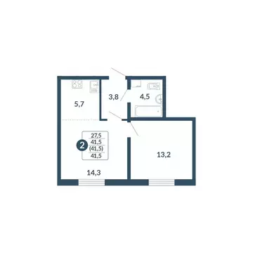 2-к кв. Кировская область, Киров Скандинавия жилой комплекс (41.5 м)