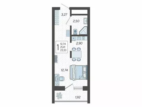 Квартира-студия: Сочи, микрорайон Бытха, Ясногорская улица, 16/2к8 ...