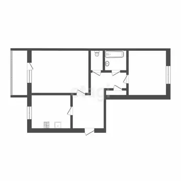 2-комнатная квартира: Тюмень, улица Щербакова, 110 (56 м)