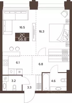 2-к кв. Алтайский край, Барнаул Социалистический просп., 97 (56.8 м)