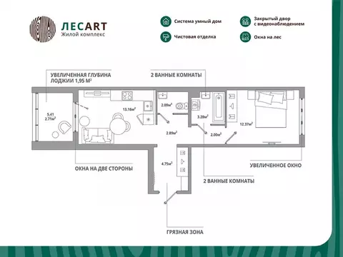 1-к кв. Ленинградская область, Ломоносовский район, Аннинское ...