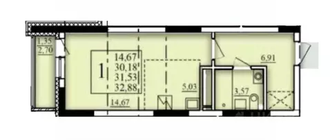 1-к кв. Башкортостан, Уфа Затон-Восточный жилрайон, Паруса жилой ...