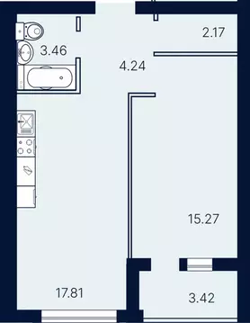 1-к кв. Саратовская область, Саратов ул. Имени Николая Егорова (46.37 ...