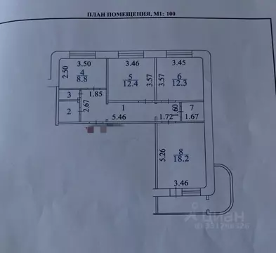 3-к кв. Чувашия, Чебоксары бул. Юности, 13 (79.8 м)