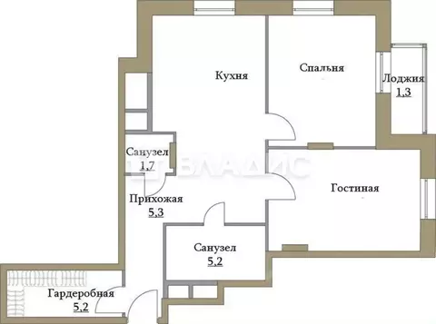 2-комнатная квартира: Москва, Краснобогатырская улица, 38с2 (68 м)