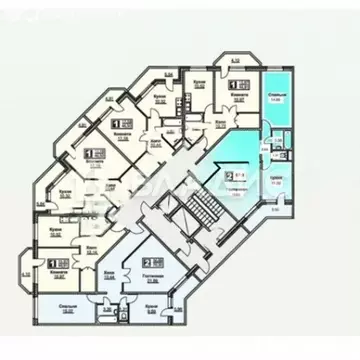 2-комнатная квартира: Раменское, улица Мира, 6 (67.9 м)