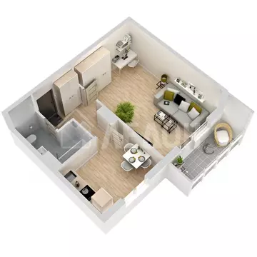 1-комнатная квартира: Омск, микрорайон Заозёрный, улица Сергея ...