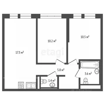 2-к кв. Москва Открытое ш., 18Ак3 (49.0 м)