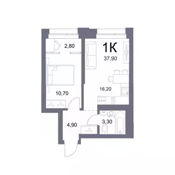 1-к кв. Новосибирская область, Новосибирск Лемонт жилой комплекс (37.9 ...