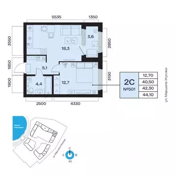 2-к кв. Башкортостан, Уфа Сипайлово жилрайон, Атлантис жилой комплекс ...