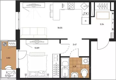 1-к кв. Сахалинская область, Южно-Сахалинск ул. Имени Б.П. Полевого, 5 ...