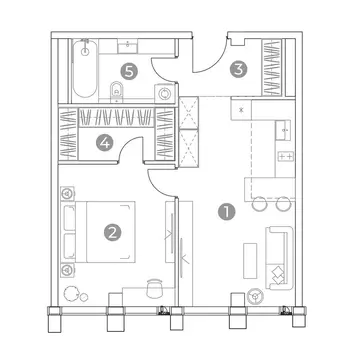 2-комнатная квартира: Москва, ЖК Эмоушен (52 м)
