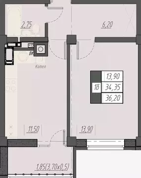 1-к кв. Ставропольский край, Пятигорск Новопятигорск мкр, Курортный ...