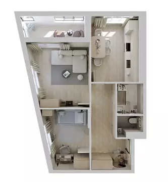 2-к кв. Саха (Якутия), Якутск ул. Чкалова, 39А (47.21 м)