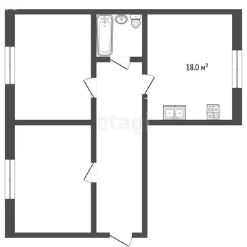 2-комнатная квартира: Нальчик, район Горная, Солнечная улица, 10к9 ...