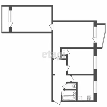 3-комнатная квартира: Дмитров, микрорайон имени А.М. Маркова, 22 (59.7 ...
