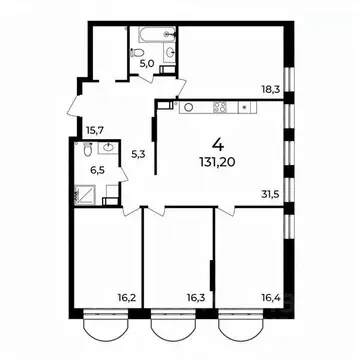 4-к кв. Нижегородская область, Нижний Новгород ул. Воровского, 8 ...