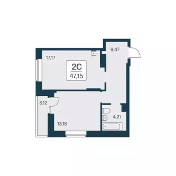 2-к кв. Новосибирская область, Новосибирск Игарская ул., 19/4 (47.15 ...