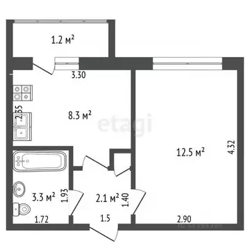 1-к кв. Мордовия, Саранск ул. Тани Бибиной, 1к2 (26.5 м)