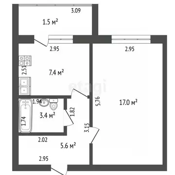 1-к кв. Марий Эл, Медведево городское поселение, Медведево пгт ул. ...