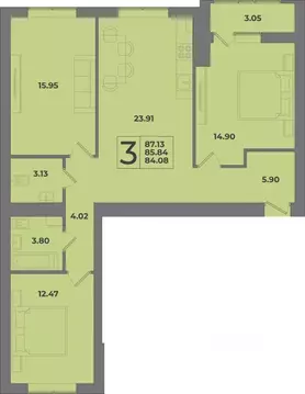 3-к кв. Калининградская область, Калининград Коммунистическая ул. ...