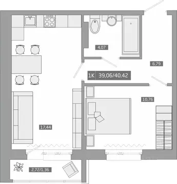 1-к кв. Приморский край, Артем  (39.5 м)