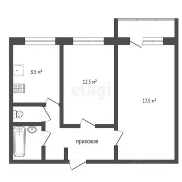 2-к кв. Челябинская область, Челябинск Шуменская ул., 18 (49.5 м)