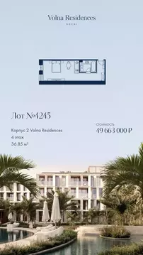 1-к кв. Краснодарский край, Сочи Адлер жилрайон, Курортный Городок ...