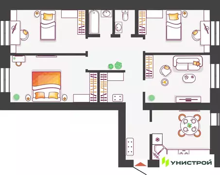4-к кв. Самарская область, Тольятти бул. Итальянский, 2 (101.64 м)