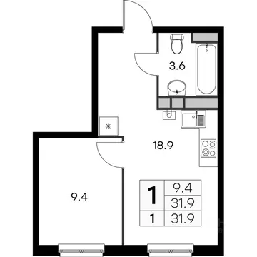1-к кв. Нижегородская область, Нижний Новгород Культура с/пос, Новая ...
