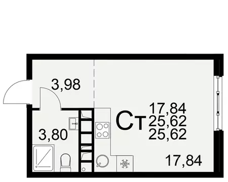 1-к кв. Рязанская область, Рязань пос. Ворошиловка, Символ жилой ...