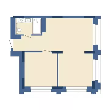2-к кв. Новосибирская область, Новосибирск Аэропорт мкр,  (56.6 м)