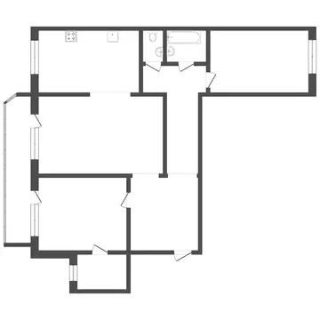 3-комнатная квартира: Тюмень, улица Пермякова, 69к1 (93 м)