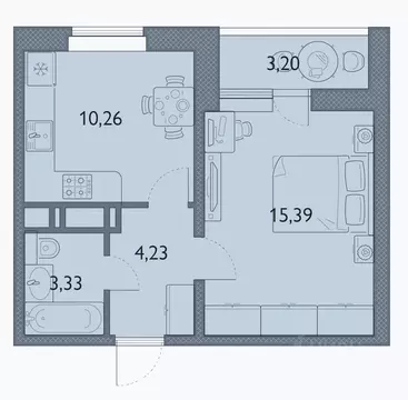 1-к кв. Брянская область, Брянск просп. Станке Димитрова, 67к7 (34.1 ...