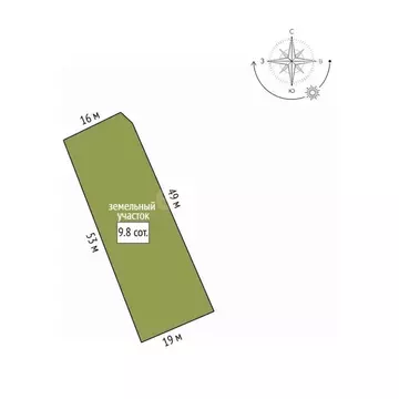 Участок в Амурская область, Благовещенск Гусарское тер., 9 (9.8 сот.)