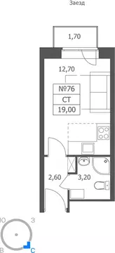 Квартира-студия: Ярославль, Большая Октябрьская улица, 85 (19 м)