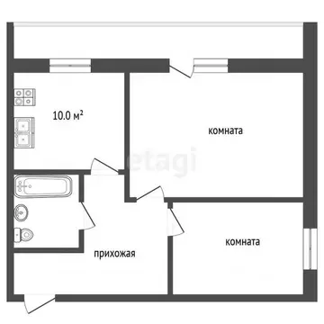 2-к кв. Калужская область, Кондрово Дзержинский район, просп. Труда, ...