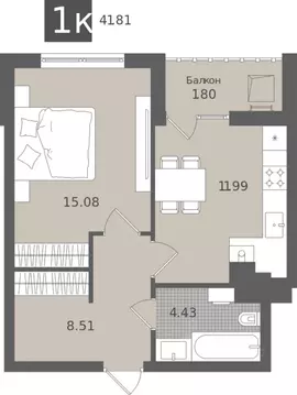 1-к кв. Калининградская область, Светлогорск Лесная Сказка жилой ...