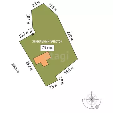 Участок в Ярославль, Шпальная улица (7.89 м)