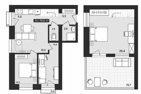 2-к кв. Новосибирская область, Мошковский район, пос. Октябрьский ул. ...