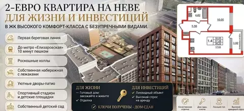 1-к кв. Санкт-Петербург просп. Обуховской обороны, 36 (36.7 м)