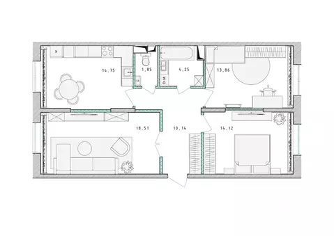3-к кв. Московская область, Пушкино Ярославское ш., 194 (77.4 м)